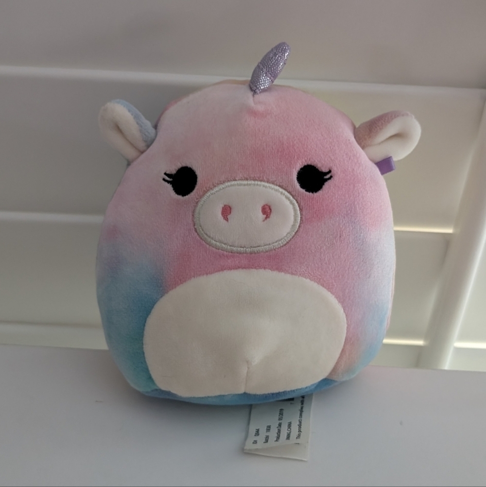 Squishmallow Esmeralda Tie Dye Unicorn Pig Plush